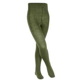 FALKE Unisex Children's Comfort Wool Tights Breathable Climate Regulating Odour-Inhibiting Wool Reinforced Warm Durable Durable Skin-Friendly Non-Slip Non-Scratching Pack of 1, Green Sern Green 7681
