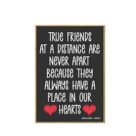 Honey Dew Gifts, True Friends at a Distance are Never Apart, 2.5 inch by 3.5 inch, Locker Decorations, Decorative Sayings Magnets, Friendship Gift, Gifts for Friends, BFF Gifts, 754457