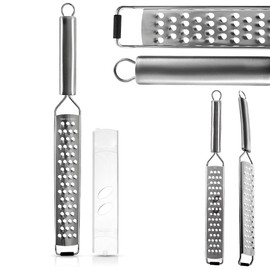 Flat Kitchen Grater Grater Stainless Steel Fine 38 cm