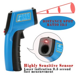 BENETECH Infrared Thermometer Gun, -58°F~752°F (-50°C~400°C) Non-Contact Digital Laser IR Temperature Gun,for Cooking,Pizza Oven,BBQ, Candy & Engine-Laser Surface Temp Reader , Not for Humans