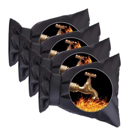 Winter Outdoor Faucet Waterproof and Antifreeze Cover Water Pipe Insulation Cover Antifreeze Protection Cover 4-Piece Set of Insulation and Antifreeze Waterproof Materials