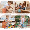 Amabro 2Pcs Sea Shell Bags for Beach, Mesh Seashell Holder