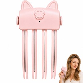 Heated Root Volumizer Hair Clip, Wireless Heated Volumizing Root Lift Clip with 2 Temperature Settings, Electric Root Lift Clip for Fine and Thick Hair Volume Styling1 (Pink)