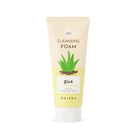 ORJENA Smile Day Cleansing Foam Aloe 180ml – Espuma Limpiadora Facial con Extracto de Aloe Vera para Piel Suave y Calmante