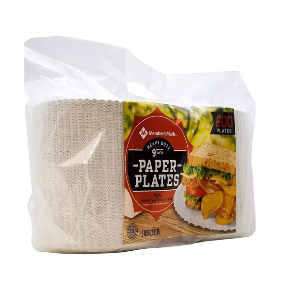 Member Mark Super Strong Heavy Duty Paper Plates 9" 550 Count