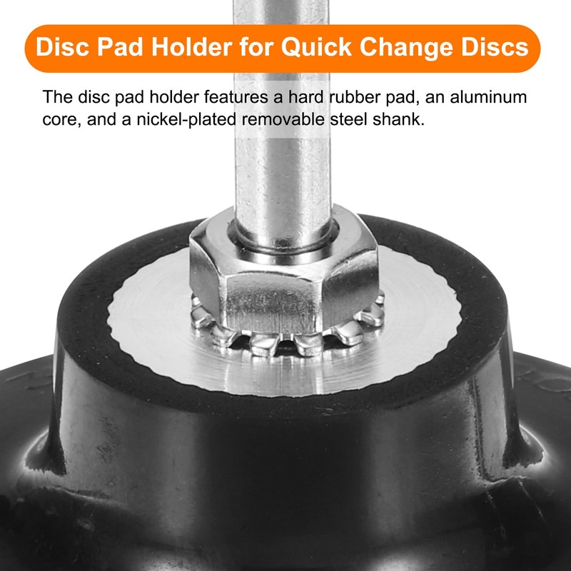 sourcing map 2Pcs 3" Disc Pad Holder Quick Change Discs