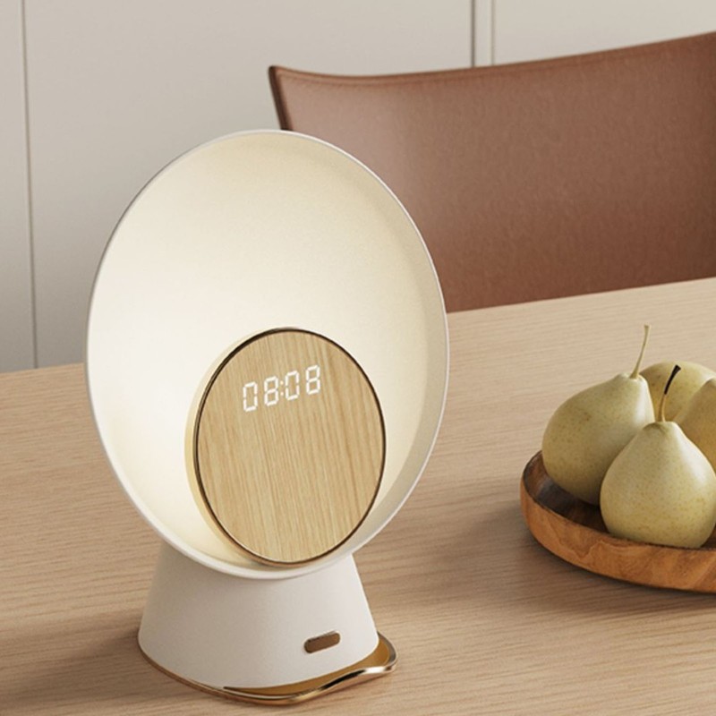 Moonlight Sensor Night Light Speaker Wireless Alarm Clock Bluetooth Speaker