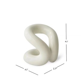 East–BrightenZF Handmade Ceramic Holder Stand for Toothbrushes, Makeup Brushes, and Pens - Minimalist Design for Bathroom Vanity and Countertops Decor (Milky White)