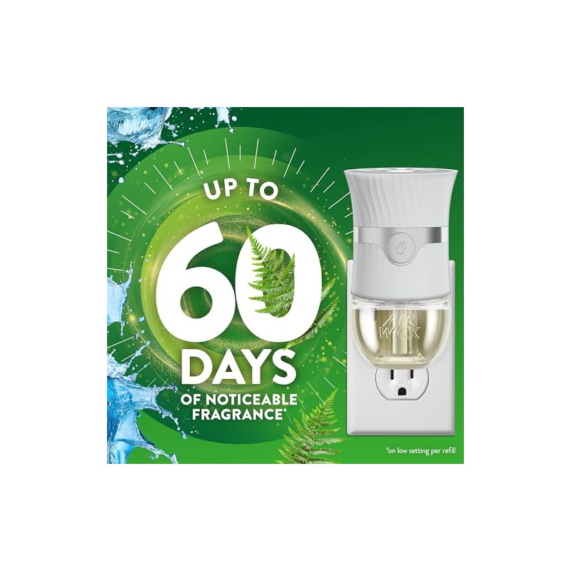 Air Wick Aromatizante de Ambiente Continuo, Fresh Waters, 5 repuestos