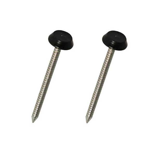 50 x Black UPVC 30mm Poly Top Pins Nails Plastic Headed Fascia Fixings Polytop