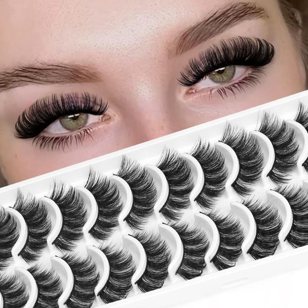 Lashes Spiky Manga Anime False Eyelashes 8 Pairs Faux Thick