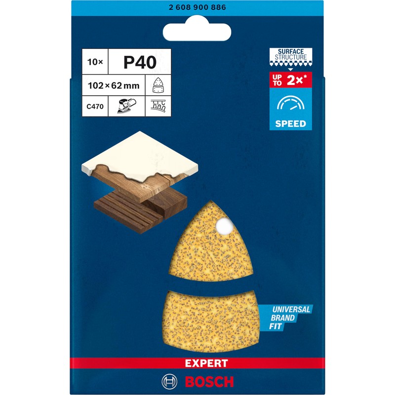 Bosch Professional Expert C470 Sandpaper with 11 Holes (for Hardwood,