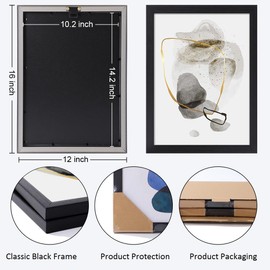 Gardenia Art Modern Abstract Wall Art for Bedroom 3 Piece Grey and Gold Stone Picture Paintings Minimalist Wall Art for Living Room Bathroom Office Decor Mid-Century Framed Artwork 12x16inch