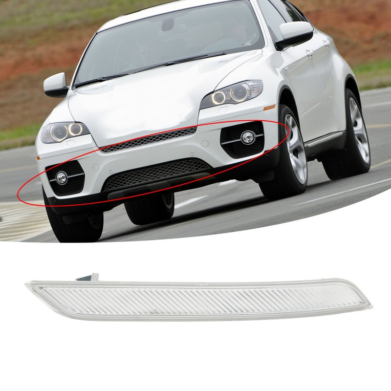 Front Bumper Reflector Clear White Improve Car Visibility Side Marker