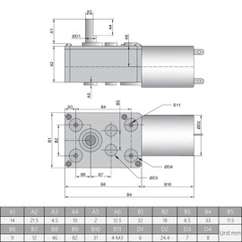 Heyiarbeit 12V 120RPM DC Worm Gear Motor High Torque Turbine Worm Gear Reduction Motor Reversible Speed Reducing Electric Gear Box Motor for DIY Robot Door Lock