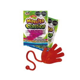 Manita Elastica, 24 piezas, Dulce Comprimido y Confitado + una manita elastica de juguete, Las Delicias.