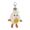 Apricot Lamb Boiled Egg Food Cute Keychain, Soft Stuffed Plush