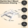 Starlink gen 3 Mount,Neeotyy Flat Starlink gen 3 Magnetic Mount,Easy