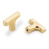 COTYKILEY 10 Pack Brushed Brass Kitchen Cabinet Drawer Pulls Solid