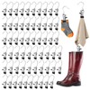 60 clamping hooks, 360° rotatable boot clips, with non-slip, soft