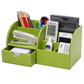 Kingfom™ 7 Desk Organiser, Storage Compartment, Multifunctional Functional, Faux Leather