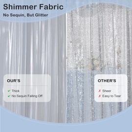 20x10 ft Wrinkle Free Silver Sequin Backdrop Curtain for Parties,Thick Not Fall Glitter Wedding Drapes Backdrop,4 Panels 5x10ft Shimmer Photo Wall Back Drop Cloth for Birthday Photography Background