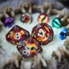 Cusdie 7-Die DND Dice, Polyhedral Dice Set Filled with Eyeball,