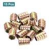 sourcing map 15Pcs Hex Threaded Inserts, M10-1.5x20 Zinc Alloy Hex-Flush