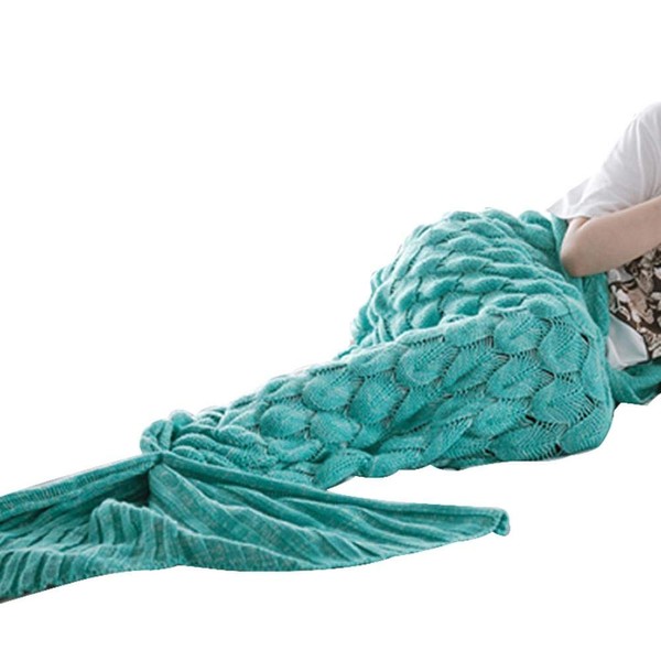 YYW Mermaid Blanket, Adult, Mermaid Blanket, Cute, For Children, Napping, Sleeping Bag, Wearable Blanket, Cooling Protection, Warm, Soft Blanket, Large, Gift, 76.8 x 35.4 inches (195 x 90 cm) (Color3)
