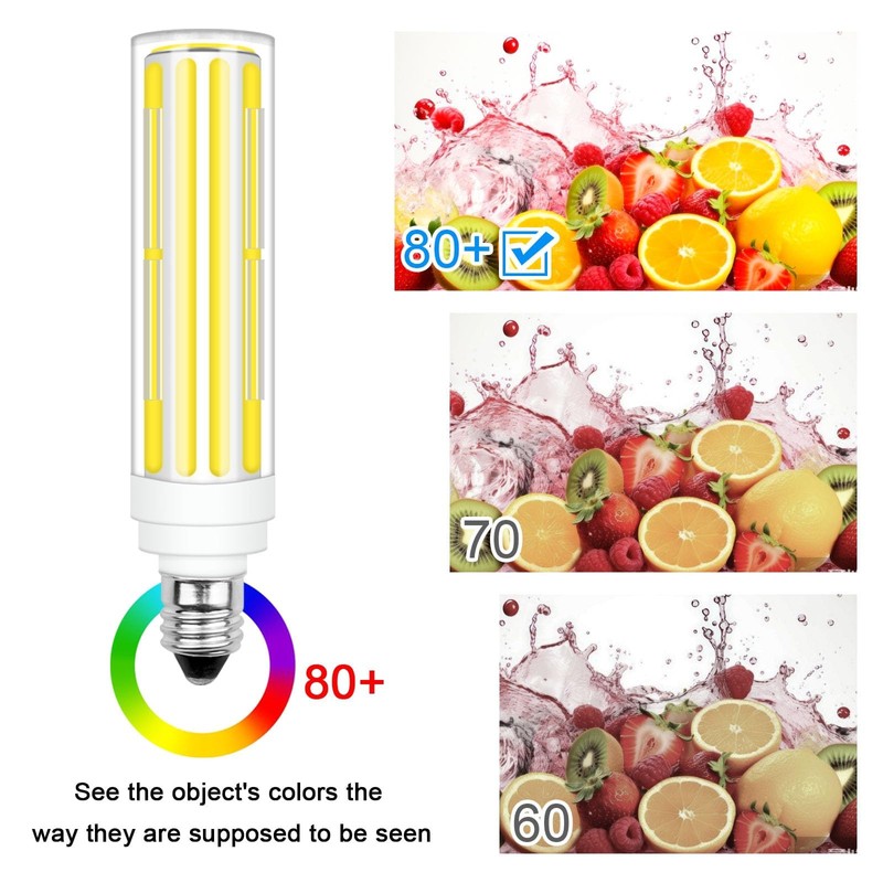 TZHILAN E11 LED Bulb JDE11 120V 100W Halogen Equivalent Bulbs,