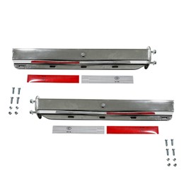 IBESTWOLF 2PCS Chrome Heavy Duty Straight Spring Loaded Mud Flap Hanger RH & LH 1-1/8'' 1.125" Bolt for Semi Truck