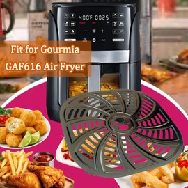 GSZN 6QT Air Fryer Replacement Grill Plate for Gourmia GAF616 Digital Window Air Fryers, Premium Grill Pan Grate Crisper Plate Tray Rack Shelf Grid for Gourmia 6QT Air Fryer, Dishwasher Safe, Nonstick