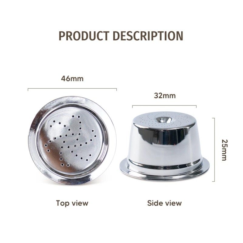 i Cafilas 2 Stainless Steel Coffee Capsule Pod Filters Tamper