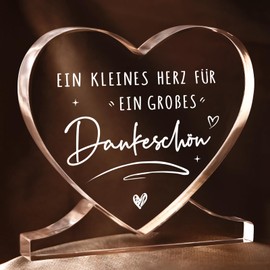 GoMelley Thank You Gifts, Heart Shaped Acrylic Home Decoration