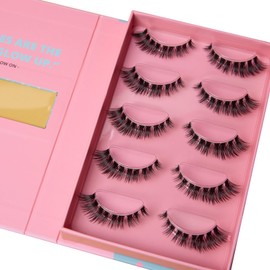 GirlGotLashes Glow On - Handmade Eyelash Extensions - Eyelash Extensions for Home - 5 Eyelash Pairs - Lashes with 5-7 Days Hold - Vegan