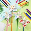 60 Pcs DIY Pinwheels for Kids White Paper Pinwheels Craft