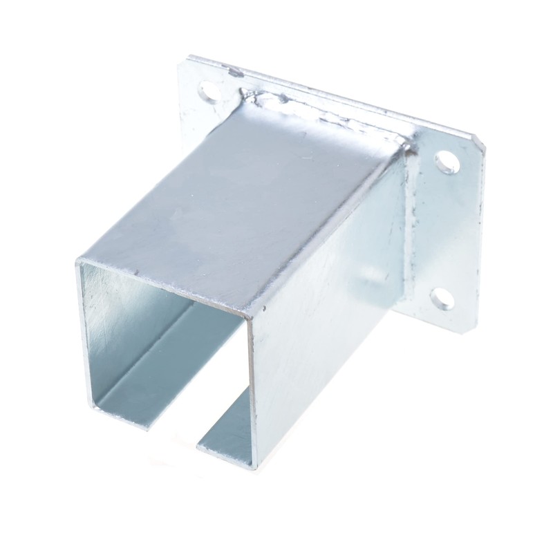Aqbau® Pfostenträger für Torpfosten I Zaunpfosten aufschrauben Aufschraubhülse (Größe: 95