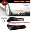 SDeelCase 13" Black Rear Bumper Splitter Winglet Diffusers Spats Valance