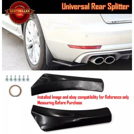 SDeelCase 13" Black Rear Bumper Splitter Winglet Diffusers Spats Valance Blades For Ford