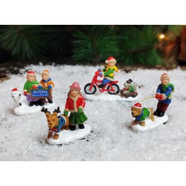 Momentos in time - Juego de 4 cifras de polirresina pintadas a mano