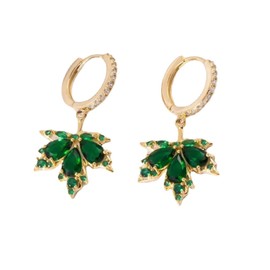 Stocking Stuffers Holiday Outfits for Women 2024 Leaf Earrings for Women Green Hoop Earrings Rhinestone Earrings Hypoallergenic Leaf Dangle Earrings Jewelry Gifts