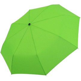 iX-brella Lightweight solid pocket umbrella with automatic open/close mechanism - mid class, neon green, Automatic pocket umbrella