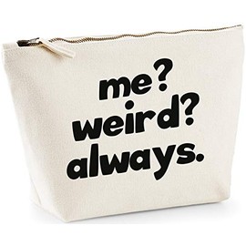 Hippowarehouse Me? Weird? Always? printed make up cosmetic wash bag 18x19x9cm