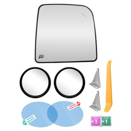 QAGGUM Right Passenger Side Mirror Glass Compatible with Nissan Titan & Titan XD 2016-2024, Upper Rear View Glass Replace 96365EZ10B 96365EZ32A, with Heated Blind Spot