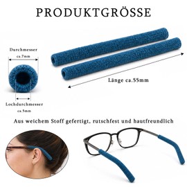 Pack of 10 Cotton Eyeglass Temple Covers - Soft & Comfortable