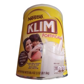 Leche de fórmula en polvo Nestlé Klim Fortificada en lata de 1 de 1.6kg - 2 años a 99 meses