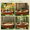 12 Inch Hanging Solar Bird Bath Fountain, Brown Outdoor Garden