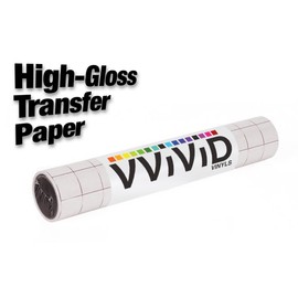 High Gloss Clear Vinyl Transfer Paper Self-Adhesive Roll W/Grid Backing 12 Inches x 25 Feet 3Mil