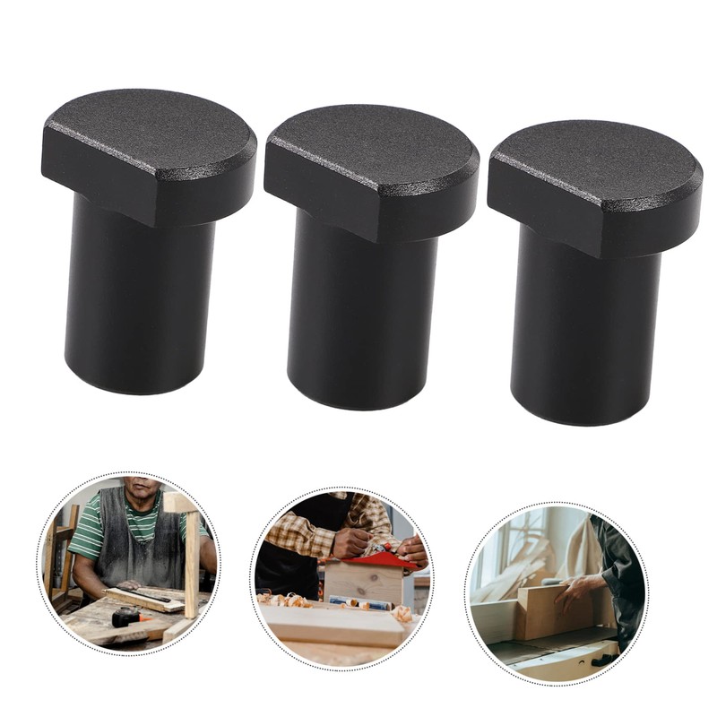 LALAFINA 3pcs Aluminum Alloy Bench Dog Clamp Workbench Short Stoppers