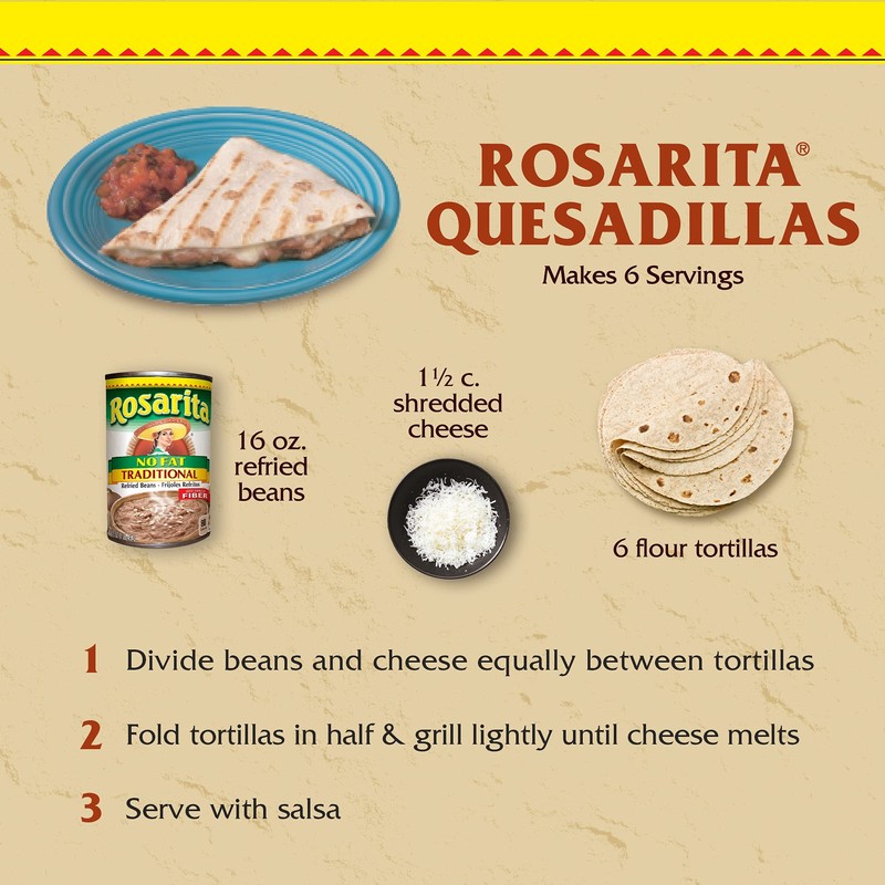 Rosarita No Fat Refried Beans with Green Chile and Lime,